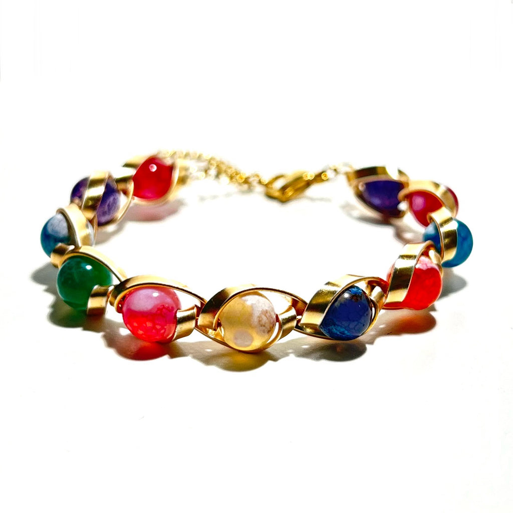 Multicolored Agate Soul Bracelet