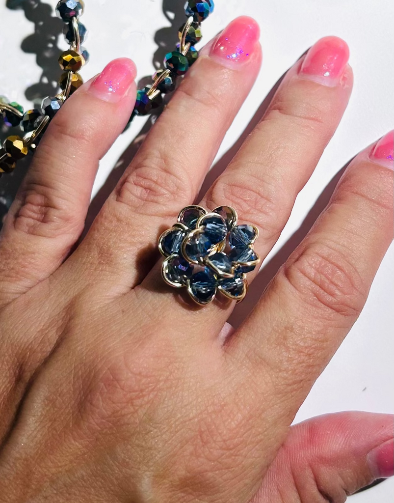 Bloom Crystal Flower Ring