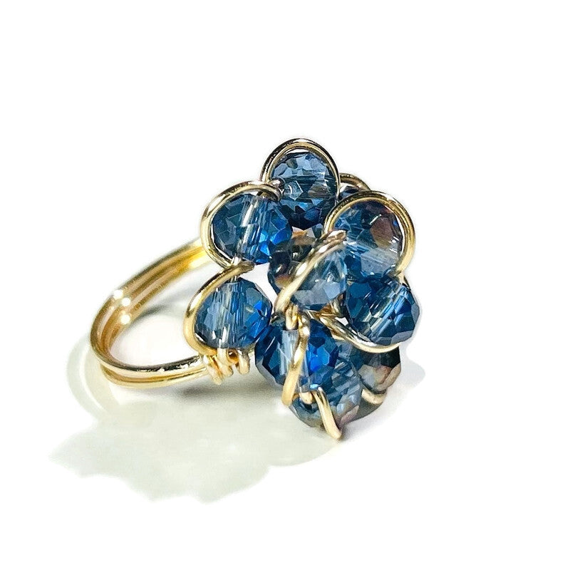 Bloom Crystal Flower Ring