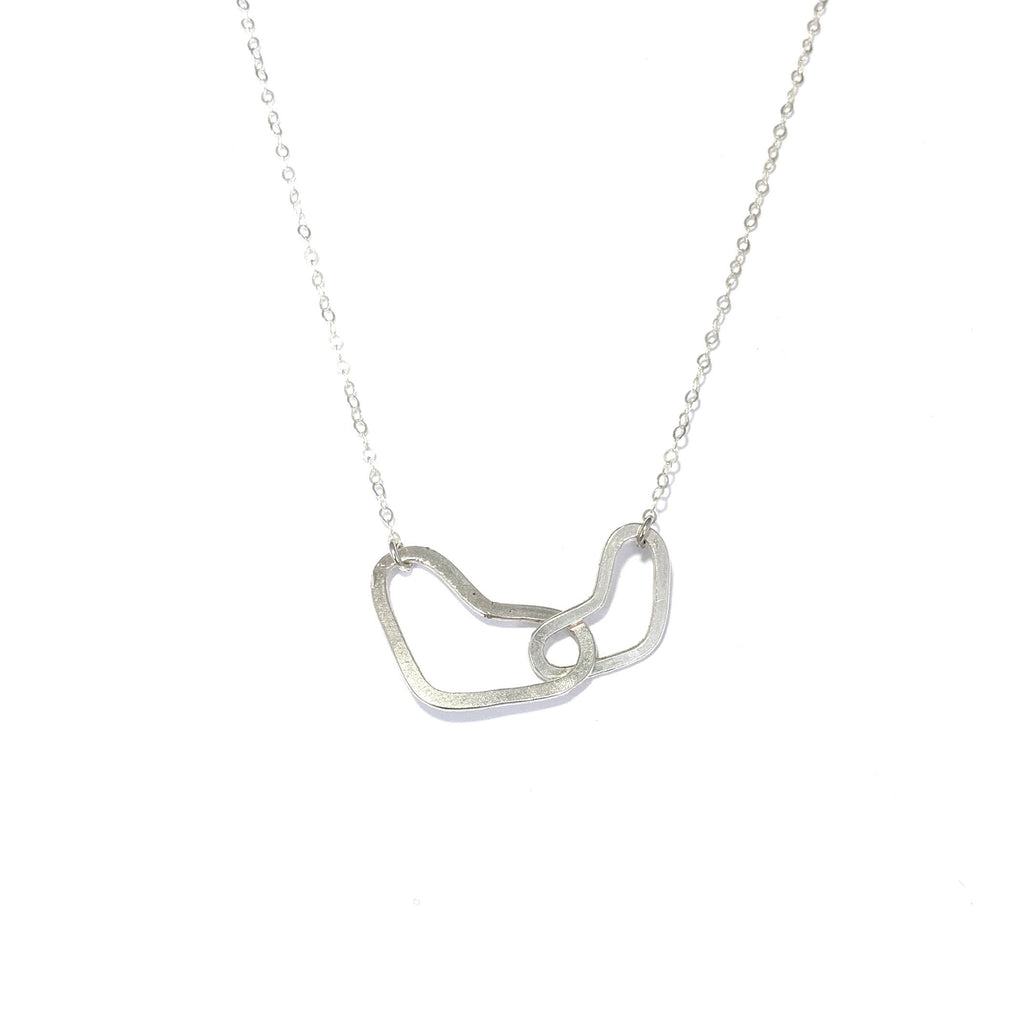 Little Linked Hearts Sterling Silver .925 Chain Necklace