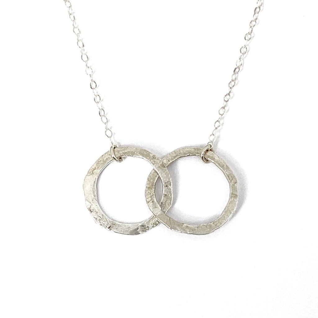 Little Linked Circles Sterling Silver .925 Chain Necklace